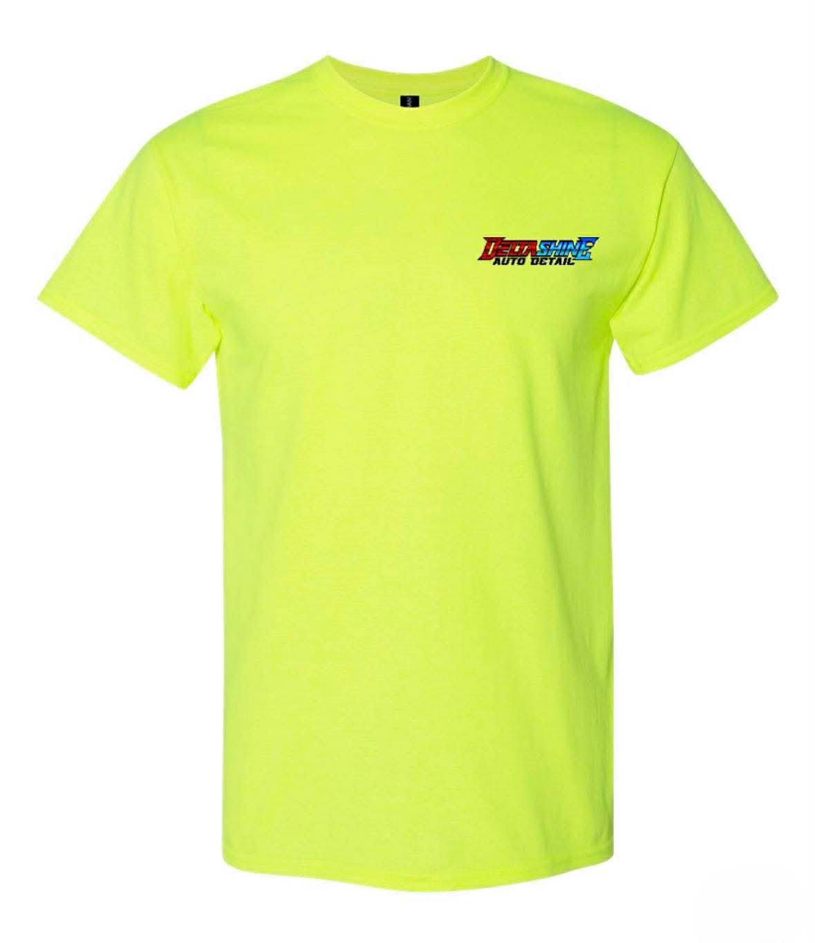 Delta Shine T-Shirt — Safety Green front